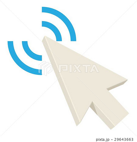 Touching arrow icon, cartoon style 29643663