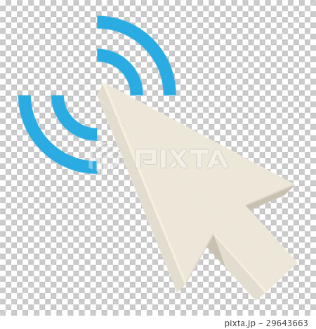 Touching arrow icon, cartoon style 29643663