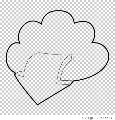Outgoing database icon, outline style 29643685