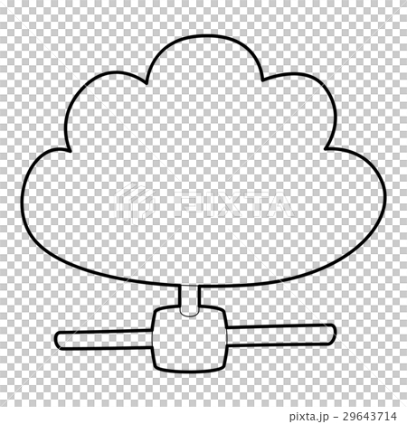 Cloud database icon, outline style 29643714