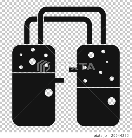 Containers connected with tubes icon, simple style Containers connected with tubes icon, simple style 29644223