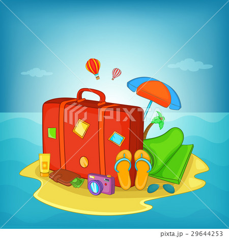 Sea rest concept, cartoon style Sea rest concept, cartoon style 29644253