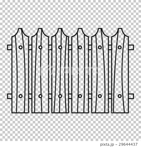 Wooden fence icon, outline style 29644437