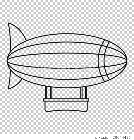 Blimp aircraft flying icon, outline style Blimp aircraft flying icon, outline style 29644455