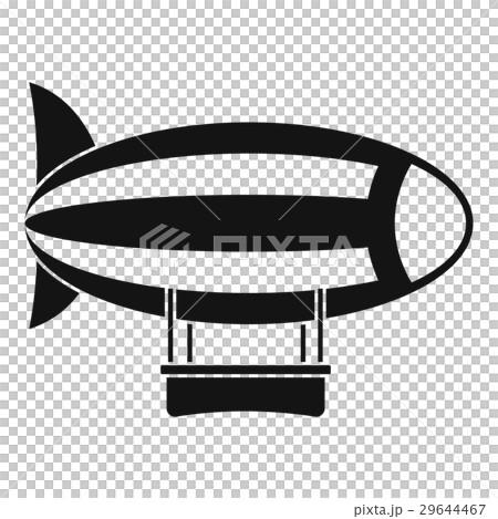 Striped dirigible icon, simple style Striped dirigible icon, simple style 29644467