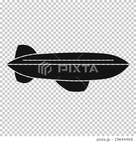 Blimp aircraft flying icon, simple style Blimp aircraft flying icon, simple style 29644469