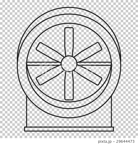 Fan with twist mechanism icon, outline style Fan with twist mechanism icon, outline style 29644473