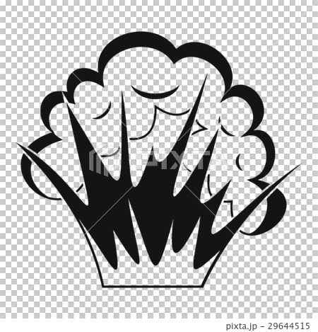 Flame and smoke icon, simple style 29644515