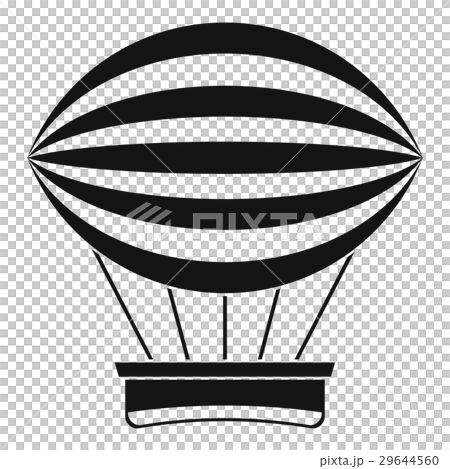 Striped retro hot air balloon icon, simple style 29644560