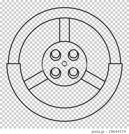 Steering wheel icon, outline style 29644574