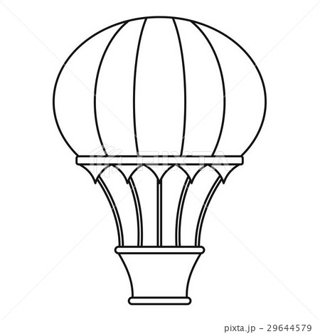 Hot air balloon with basket icon, outline style Hot air balloon with basket icon, outline style 29644579