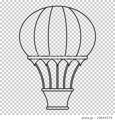 Hot air balloon with basket icon, outline style Hot air balloon with basket icon, outline style 29644579