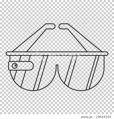 Game headset icon, outline style 29644593