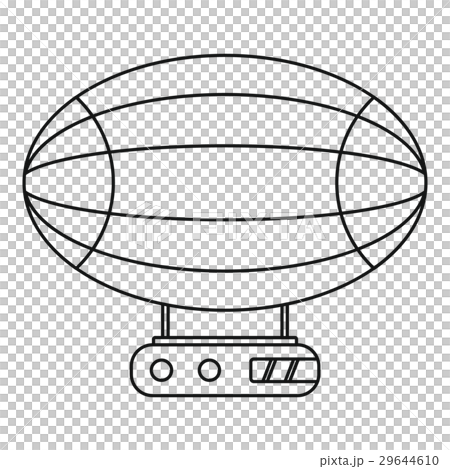 Aerostat airship icon, outline style 29644610