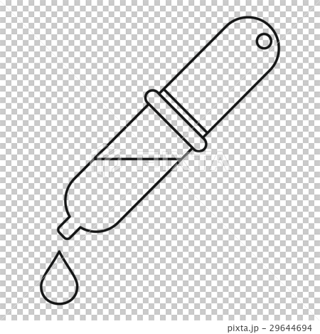 Pipette icon, outline style Pipette icon, outline style 29644694