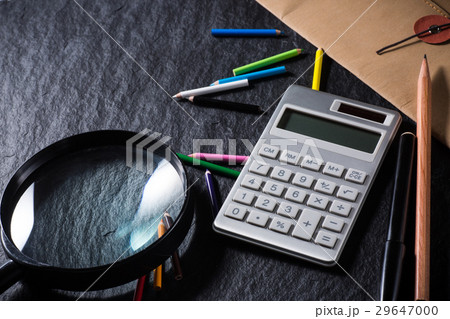 散らかった文房具 散らかった文房具 29647000