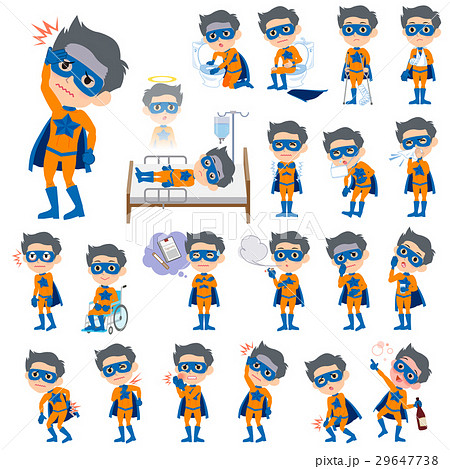 super hero man orange Blue sickness super hero man orange Blue sickness 29647738