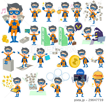 super hero man orange Blue money super hero man orange Blue money 29647739