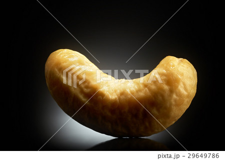 Cashew on black background. Close-up or macro 29649786