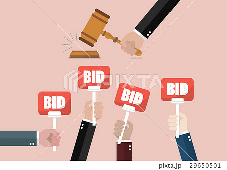 Auction and bidding concept 29650501