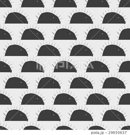 Hedgehog stylized line fun seamless pattern for 29650637