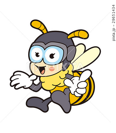 みつ蜂 みつ蜂のキャラクター ミツバチキャラのイラスト素材