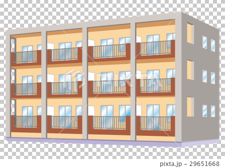 アパートマンションのイラスト素材
