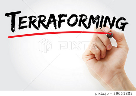 Hand writing Terraforming with marker Hand writing Terraforming with marker 29651805