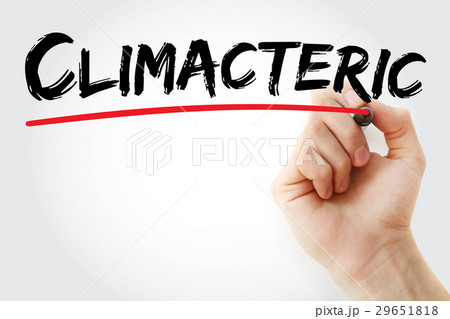 Hand writing Climacteric with marker 29651818