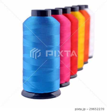Spools of threads on a white Spools of threads on a white 29652270