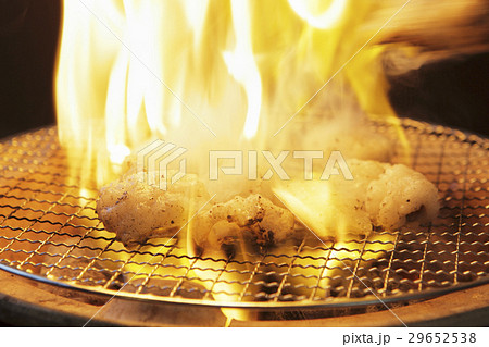 ホルモン焼き　七輪で網焼き 29652538