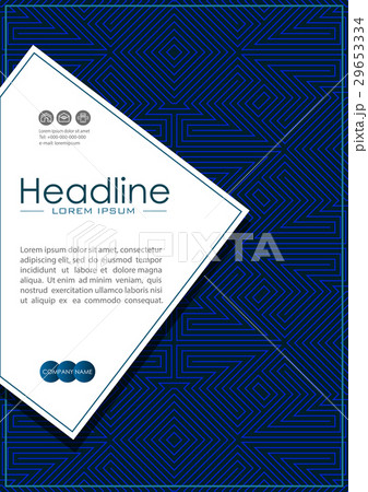 Blue cover design labyrinth background pattern. 29653334