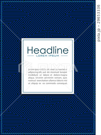 Blue cover design labyrinth background pattern. 29653336