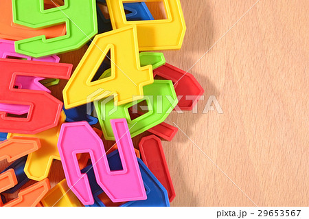 Plastic colored numbers 29653567