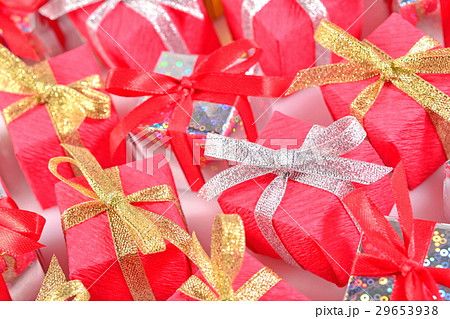 Top view of colorful gifts close-up Top view of colorful gifts close-up 29653938