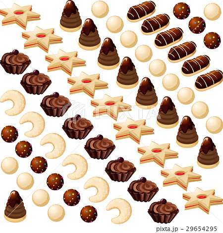 making Christmas cookies - aligned in a row 29654295