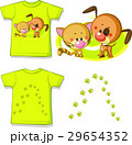 kid shirt with cute cat and dog printed - isolated 29654352