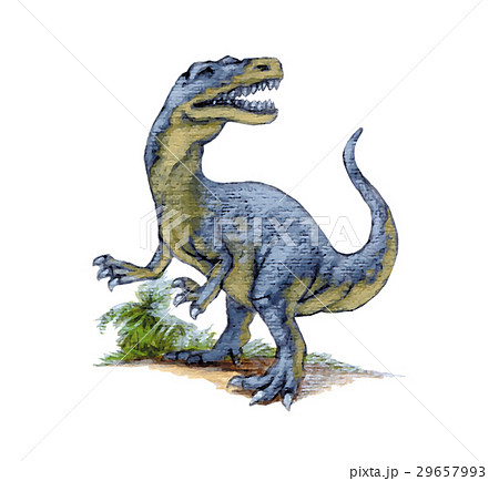 恐竜 アロサウルス きょうりゅう ジュラ紀 ジュラシックワールドのイラスト素材