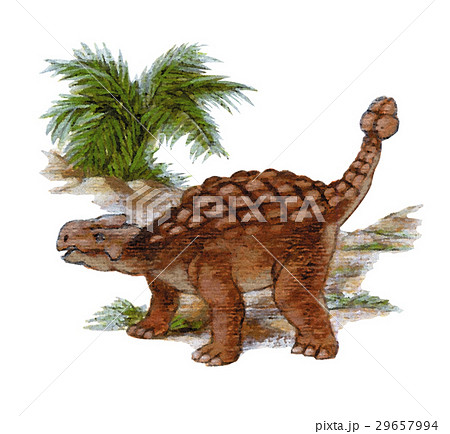 恐竜 アンキロサウルス きょうりゅう ジュラ紀 ジュラシックワールドのイラスト素材