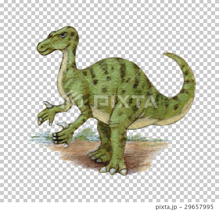 恐竜 イグアノドン きょうりゅう ジュラ紀 ジュラシックワールドのイラスト素材
