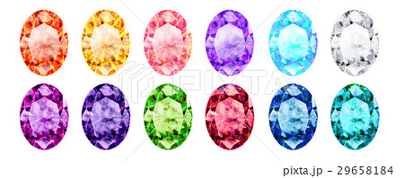 カラフルな宝石のイラスト素材 [29658184] - PIXTA