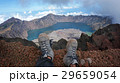 Hiker enjoy scenery of Mount Rinjani 29659054