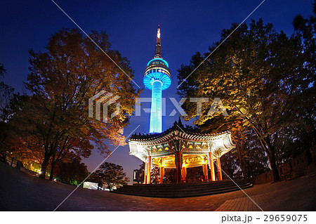 Night view of Seoul Namsan Tower 29659075