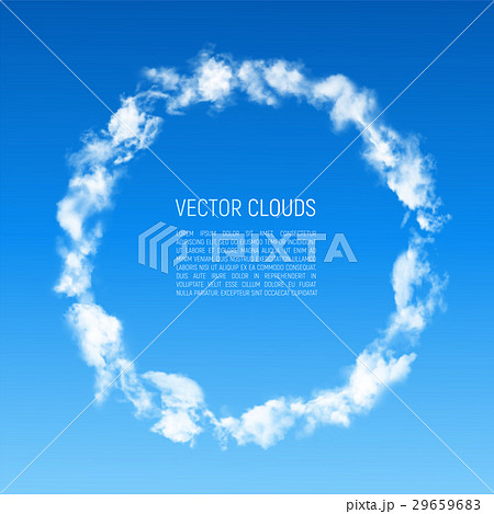 Round frame made of clouds 29659683