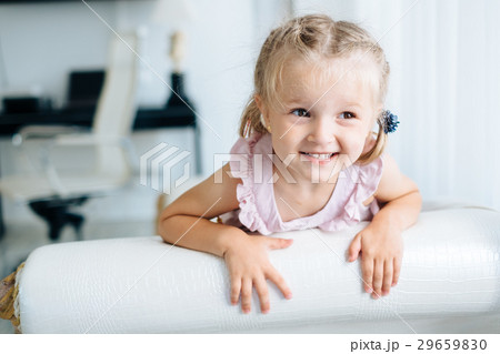 Cute girl holding head 29659830