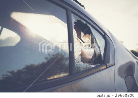 Car accident broken glass 29660800