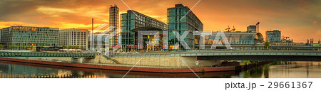 Berlin urban cityscape, skyline and river view 29661367