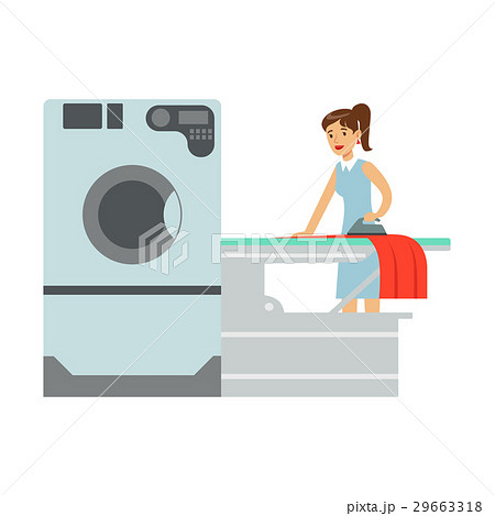 Woman Ironing Laundry, Part Of People Using Woman Ironing Laundry, Part Of People Using 29663318