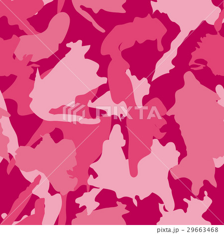 Vector military camouflage pattern. Pink hand 29663468