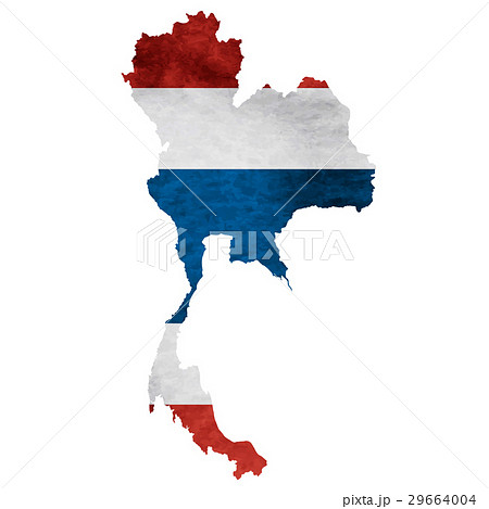 Thailand Map Flag Icon Stock Illustration